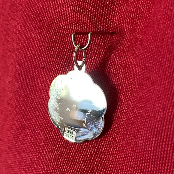 *Flawed* RQC Sterling Bowling Scalloped Disc Charm - Picture 15 of 15